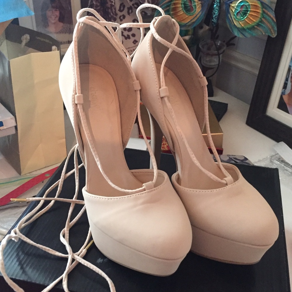 Brand New Nude Strappy Heels size 7